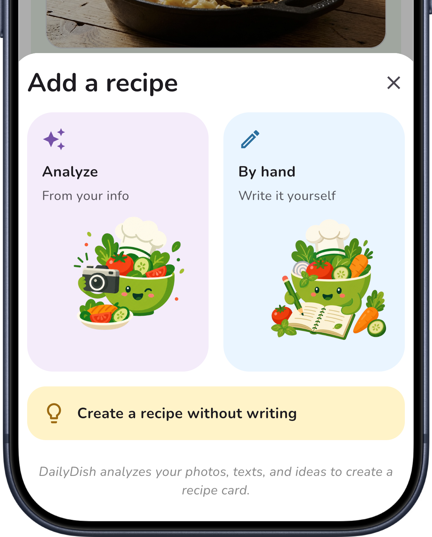 DailyDish add recipe