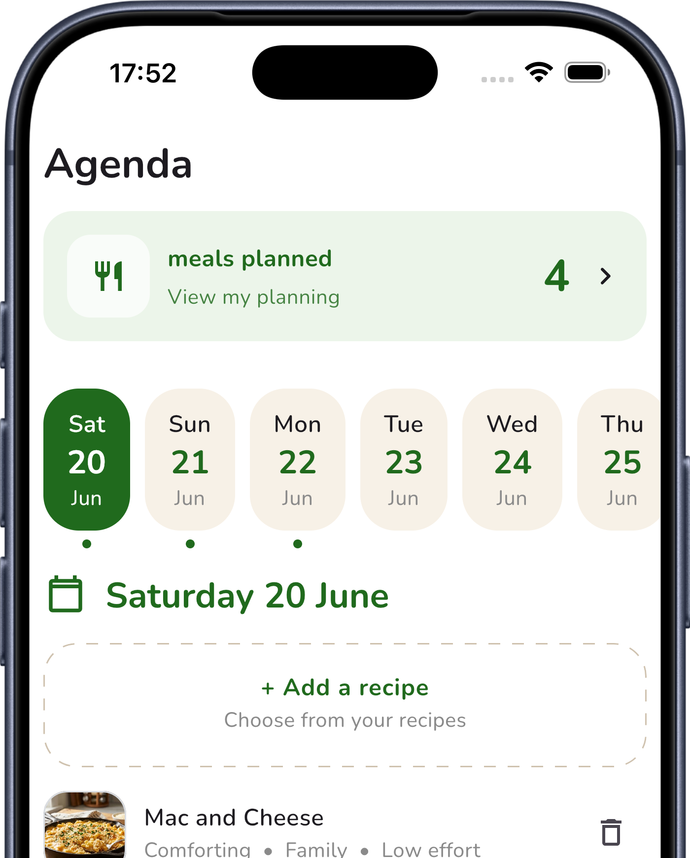DailyDish agenda