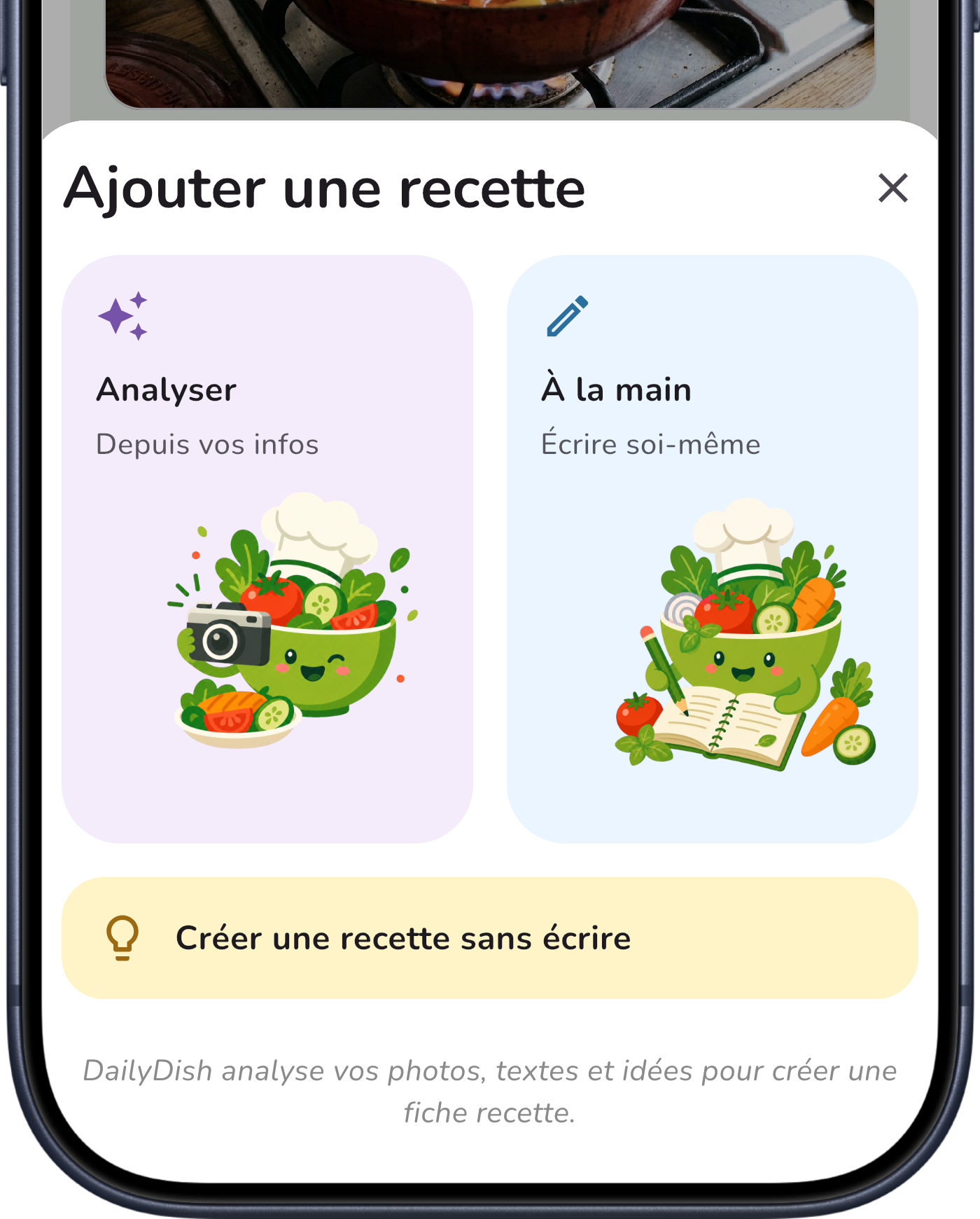 DailyDish add recipe